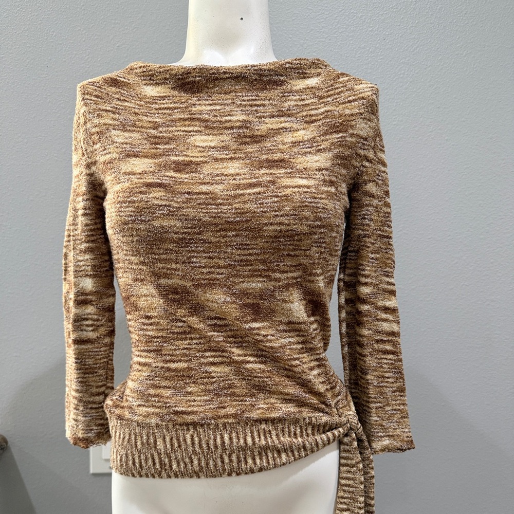 Wet Seal Brown and Tan Knit Top